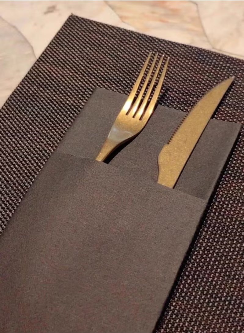 Disposable knife and fork bag restaurant napkin 40x40cm 25Pcs - Image 4